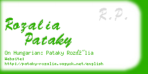 rozalia pataky business card